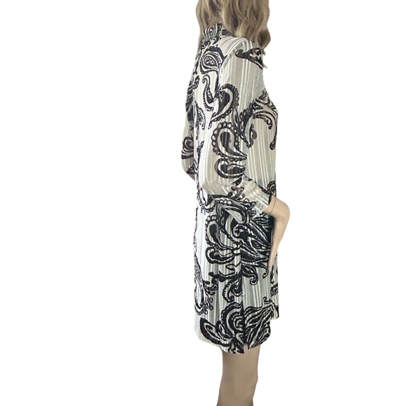 Chico's Traveller's Collection Harper Duster Jacket Paisley Full Button Front - Picture 4 of 15